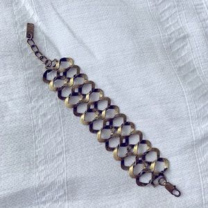 Brass coloured geometric bracelet